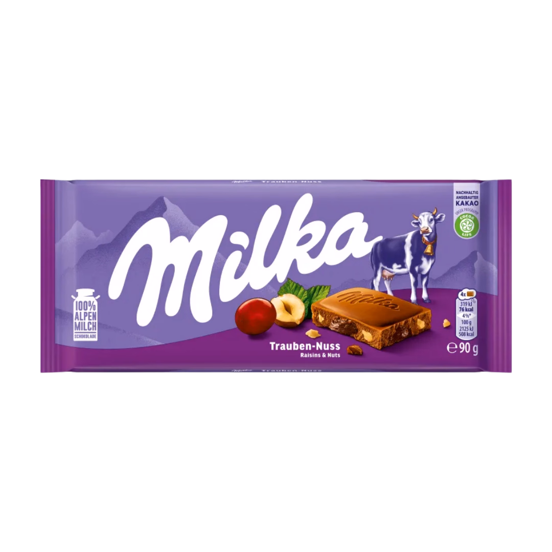 Milka Raisins & Nuts (90g) - Chocolates Sri Lanka
